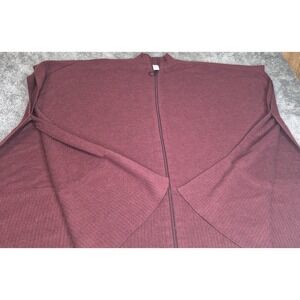 Lululemon Call Me Cozy Zip Up Red Burgundy Wrap Poncho Sweater One Size
